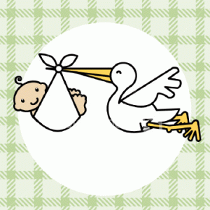 Free Stork Baby Clip Art